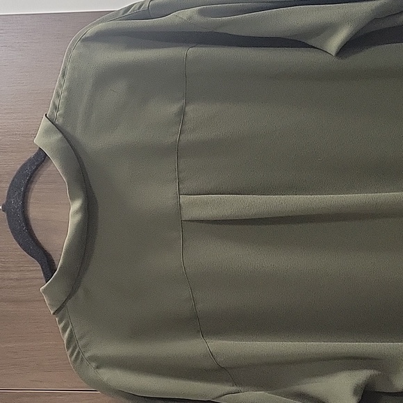 J. Jill-Button Up Collared Blouse Olive Green-Size XLarge - Picture 12 of 15